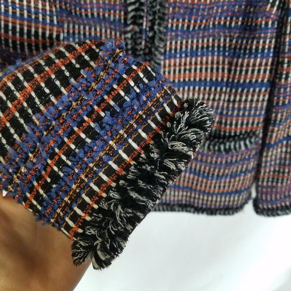 Rachel Zoe Henri Tweed Fringe Blazer Jacket - Picture 7 of 16